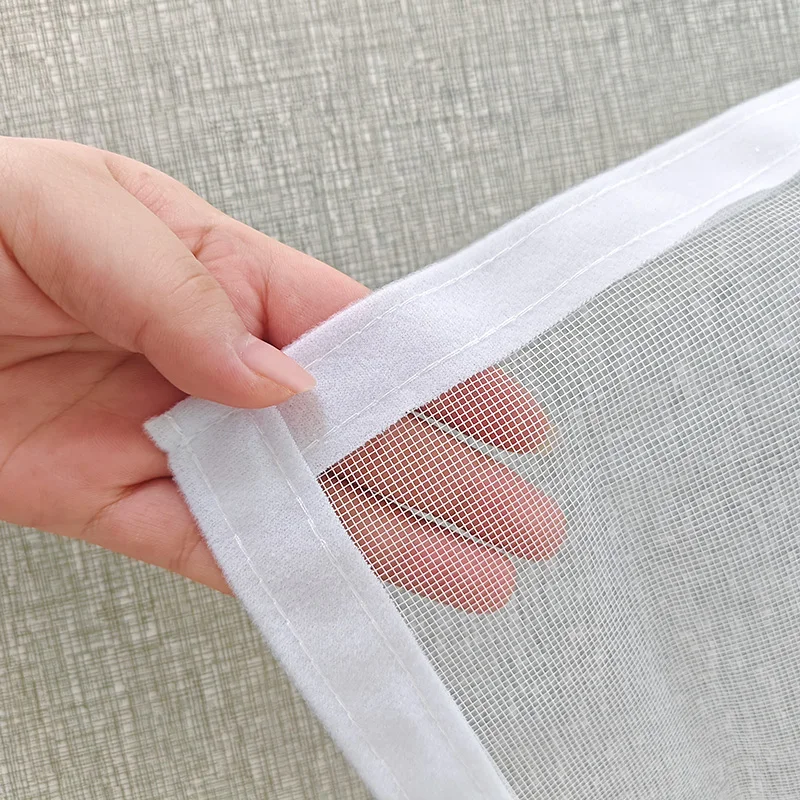 Konfigurowalne okno z białym ekranem, domowe zasłony odporne na komary i owady, samoprzylepna niewidoczna moskitiera, odłączana