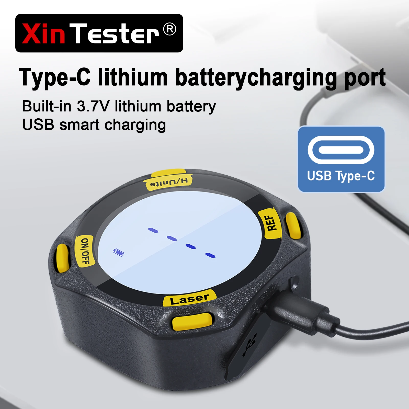 

Тестер Xin, цифровой высокоточный магнитный лазерный транспортир, инклинометр, лазерный уровень 3-в-1, зарядка типа C