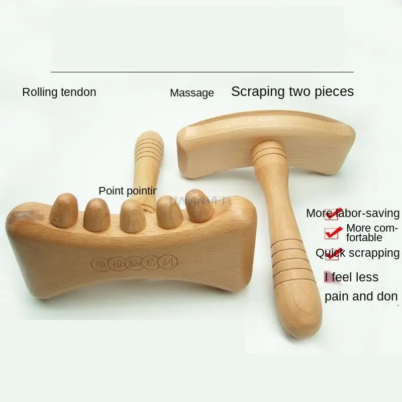 Solid Wood Stick Scraping Stick Massage Stick Scraping Stick Beauty Salon Health Stick