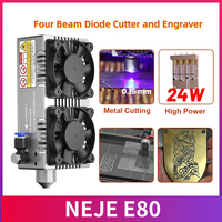 NEJE E80 120W High-Power Laser Module for Metal Cutting and Engraving with 4xLD Array Lens Compression