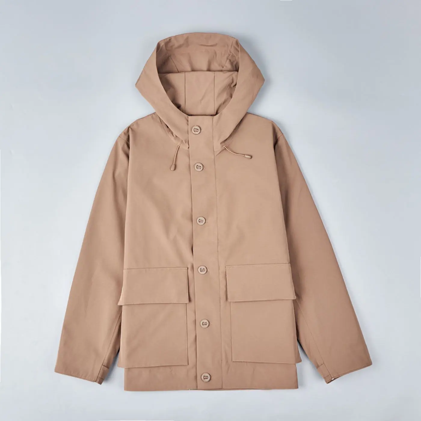 Men's Retro Comfortable Loose Hoodie Jacket Trendy All-Match Spring 2026 Fashion Outerwear Casual Short Sleeve Jacket