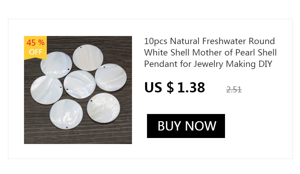 10pcs Natural Freshwater Round White Shell Mother of Pearl Shell Pendant for Jewelry Making DIY Necklace Earring Women Gift