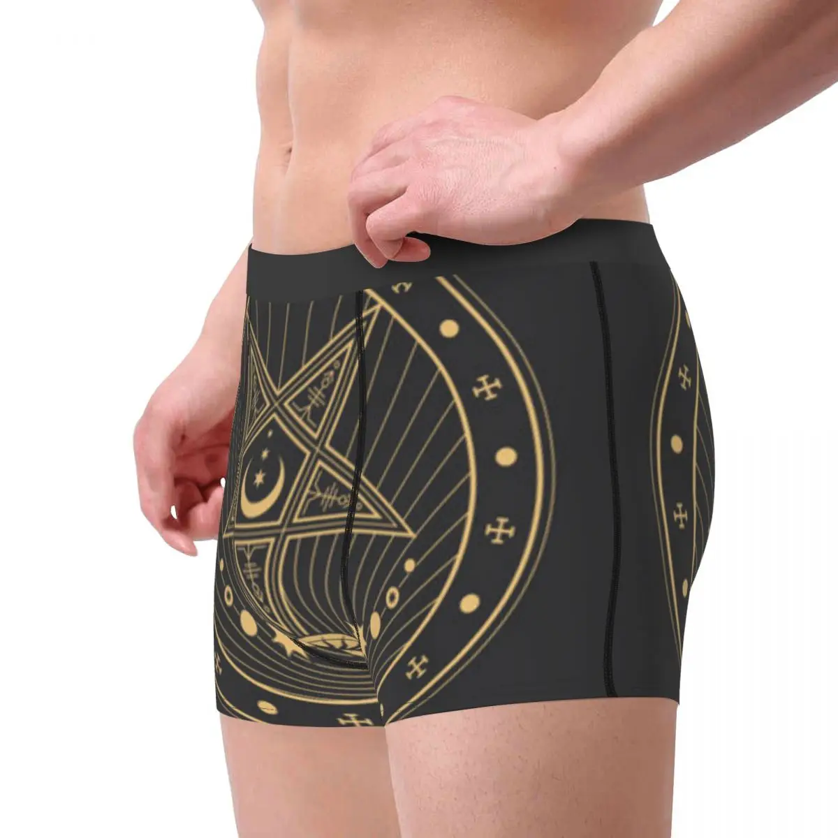 Boxershorts Men Comforable Panties Set Pentagram Esoteric Circle Underwear Man Boxer