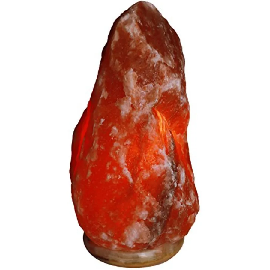 

Himalayan Rock Salt Natural Crystal Lamp, 11.5" Tall Soft Calm Therapeutic Light Naturally Formed Salt Crystal Design On Onyx M
