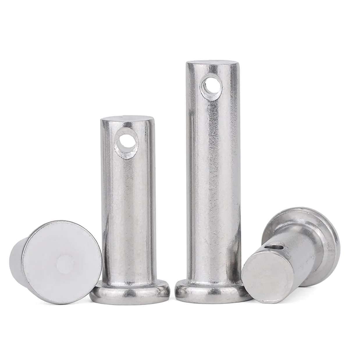 304 Stainless Steel Pin Shaft With Hole / Cotter Pin Combination Set  M3-M20