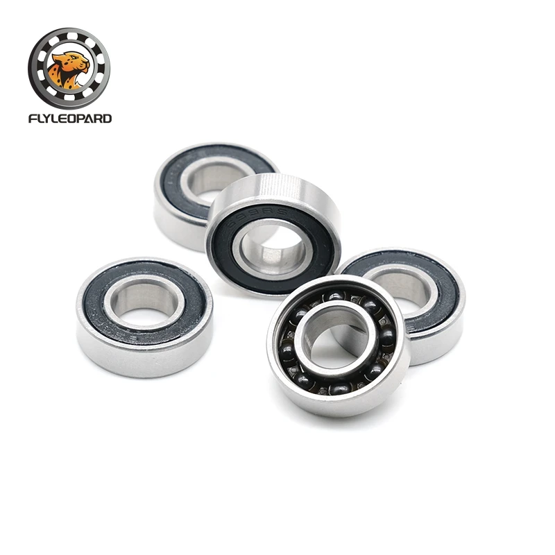 1pcs 6901RS 하이브리드 세라믹 베어링 12x24x6mm ABEC-9 Si3N4 세라믹 볼 695 696 699 6902 6903 2RS MTB 로드 바이크 허브 페달용