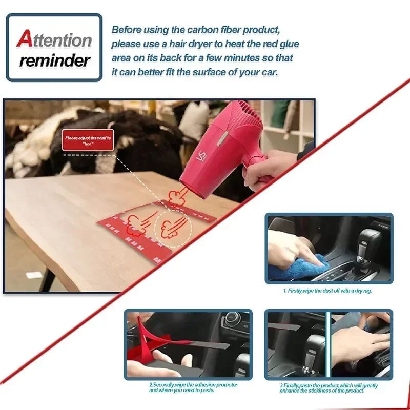 For Mitsubishi Lancer 2008-2015 Red Carbon Fiber Car Interior Protector Patch All-car Decorative Stickers Trim Cover Accessories