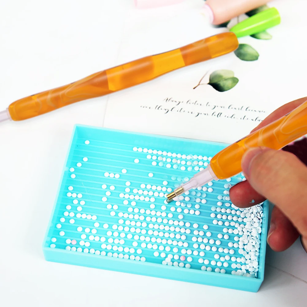 Diamond Art Pen with 5 Drill Pen Picking Heads and 1 Glue Clay Diamond Painting Stylus Diamond Painting Pen Kit DIY Art Crafts