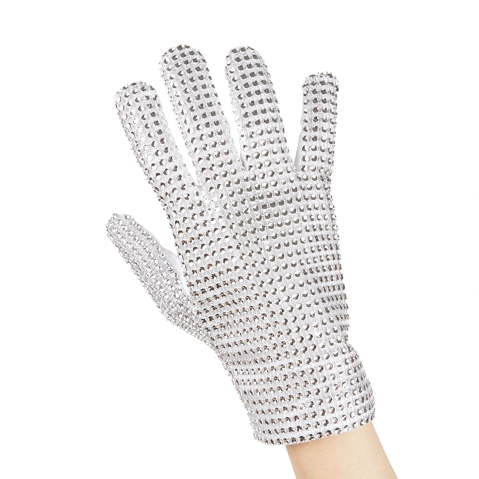 Luva de festa de dança punk prop impersonador michael jackson com strass aniversário de halloween