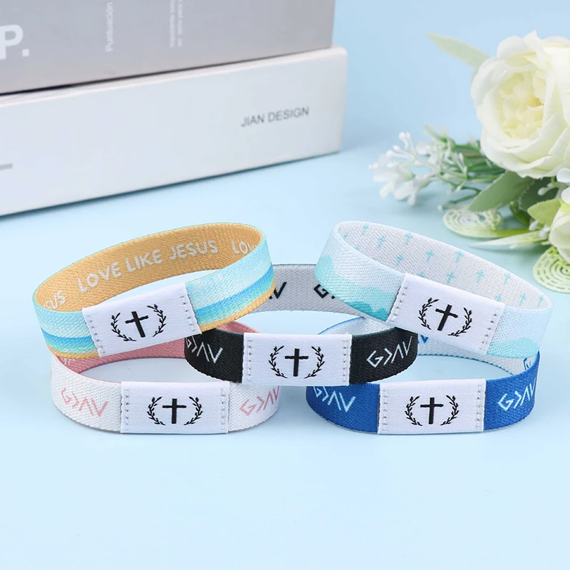 سوار آية الكتاب المقدس اليومي المسيحي مع سوار معصم مرن NFC RFID يمكن ارتداؤه سوار الكتاب المقدس الأساور الدينية #5