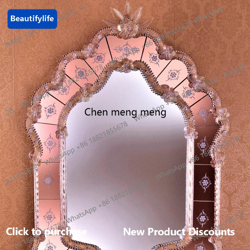 

M183 Wall-mounted makeup mirror desktop medieval full-length mirror decorative entrance dressing mirror living room