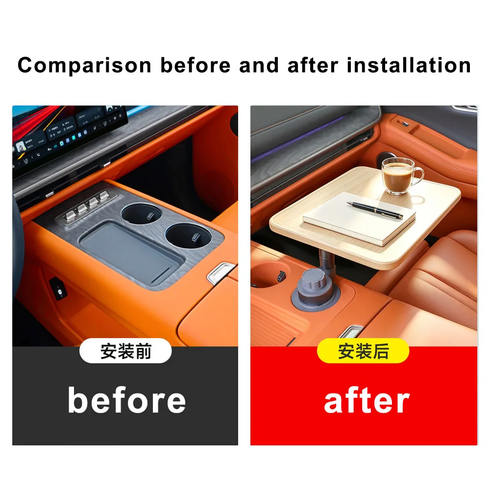 Fit For GWM H10 HAVAL H10 Car Mounted 360 ° Rotating Suspended Small Table Board Automotive Modification Parts Office Dining