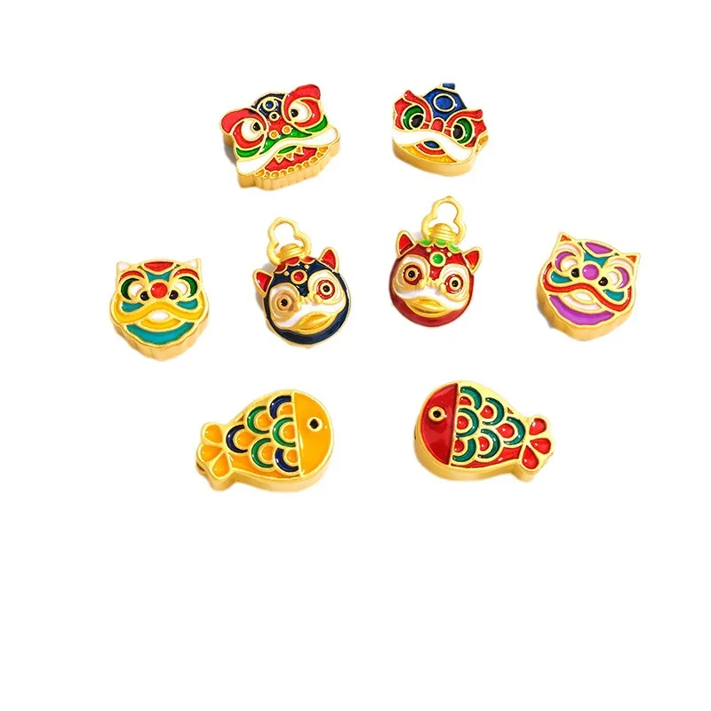 لتقوم بها بنفسك شينغشي المحمص الأزرق الملونة أسماك كوي ، الصين شيك الرياح بالتنقيط النفط ، اكسسوارات حبل اليد ، هدية بالجملة ، جديد