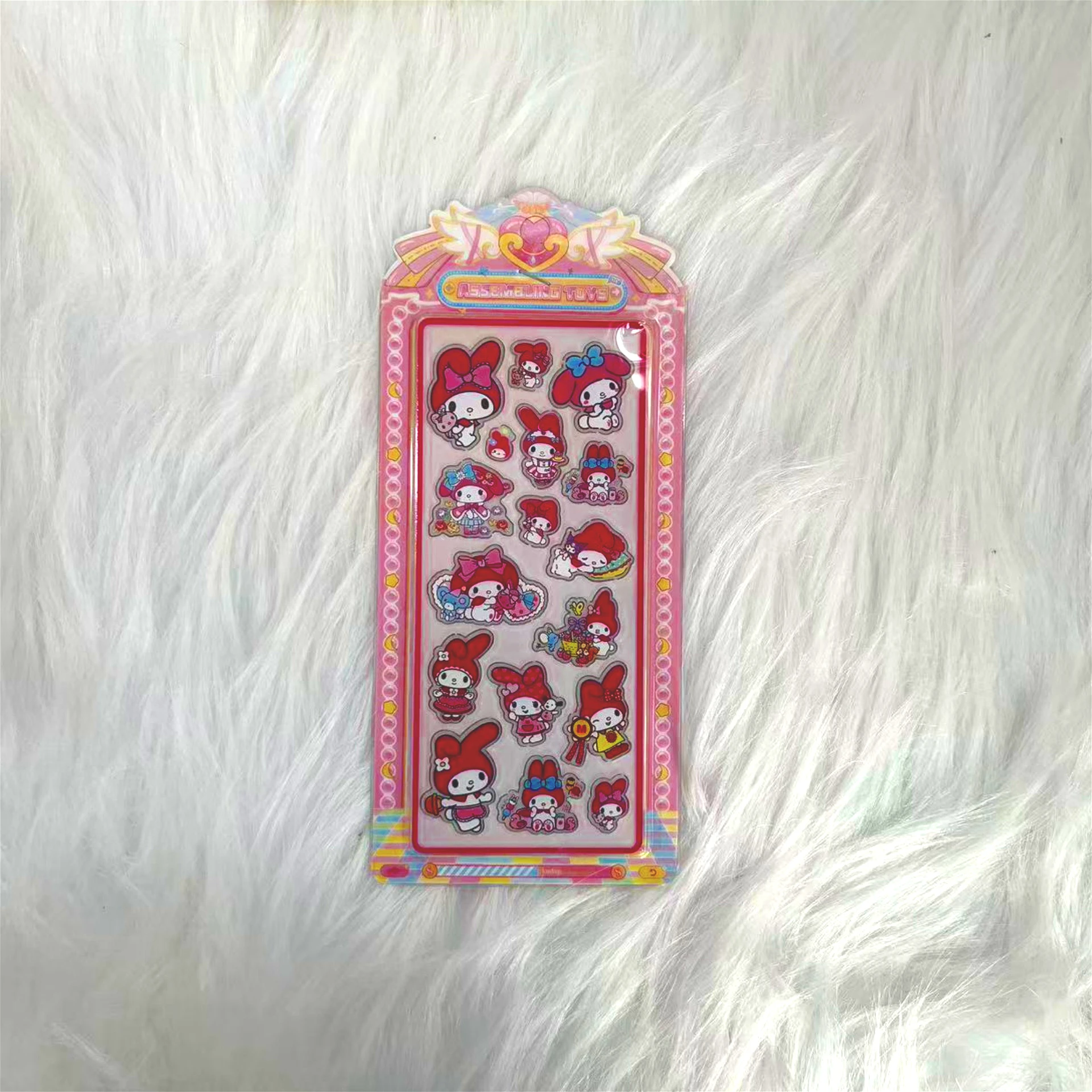 Nowe, modne naklejki 3D Sanrio: Hello Kitty i My Melody, naklejki do dekoracji dziennika i artykułów papierniczych dla dzieci, prezent.