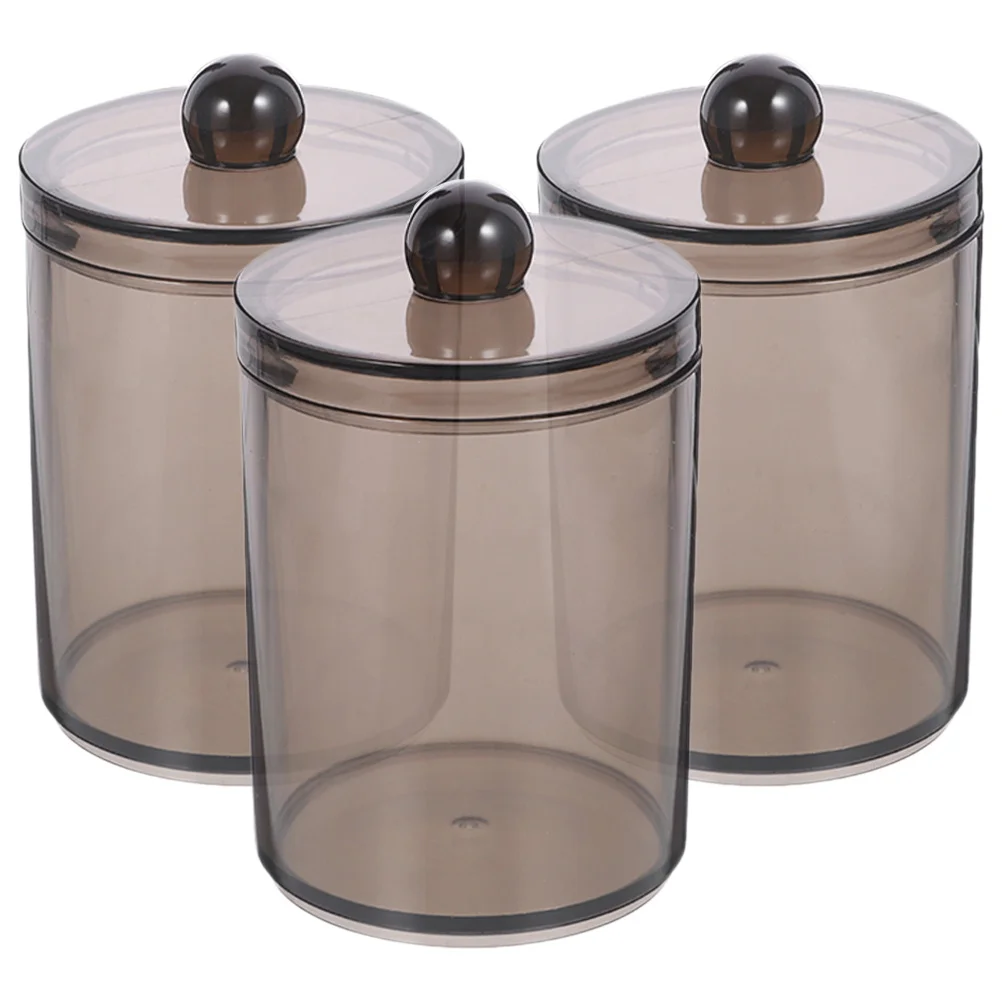 

3Pcs Cotton Swab Box Large Capacity Organizer Lid Bathroom Storage Container Compact Holder for Desktop and Small