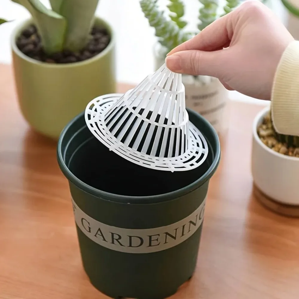 10pcs Leakproof Flower Pot Hole Mesh Cup Conical Bonsai Pot Bottom Coniform Grid Mat Bottom Net Prevent Soil Loss Breathable Cup