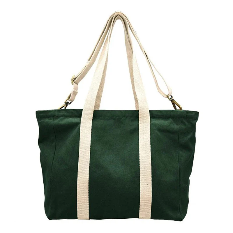 

Многоцветная холщовая сумка-тоут на плечо, прочная, экологичная, для повседневного использования