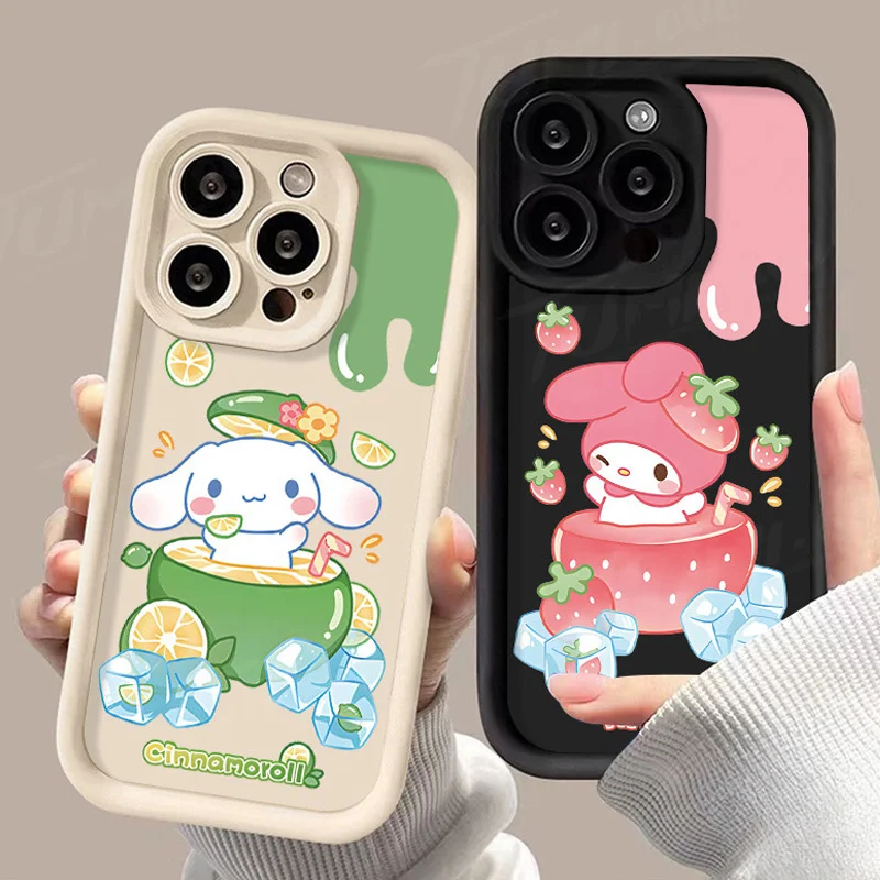 Cinnamoroll Melody Fruit Soft Silicone Case for Samsung Galaxy A55 A35 A25 A15 A05 A05S A24 A13 A23 A12 A22 A32 A52 A52S A72 A11