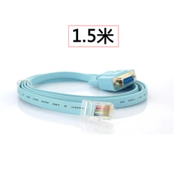 For Cisco Console Cable RJ45 Cat5 Ethernet to Rs232 DB9 COM Port Serial Female Routers Network Adapter Cable Blue 1.5m 6Ft