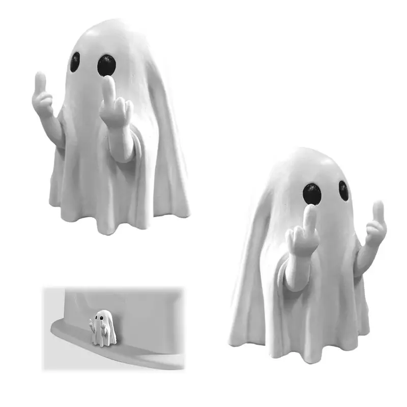 2 Pack Funny Ghost Toilet Bolt Screw Caps Cute Halloween Decor For Toilet Bottom Bathroom Accessory White