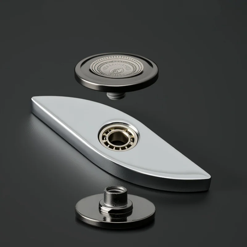 Metal Eye Spinning Top Fingertip Gyro Two Leaf  EDC Fidget Toy Anxiety and Autism Relief Spinner Office Desk Toy For Adult Gift