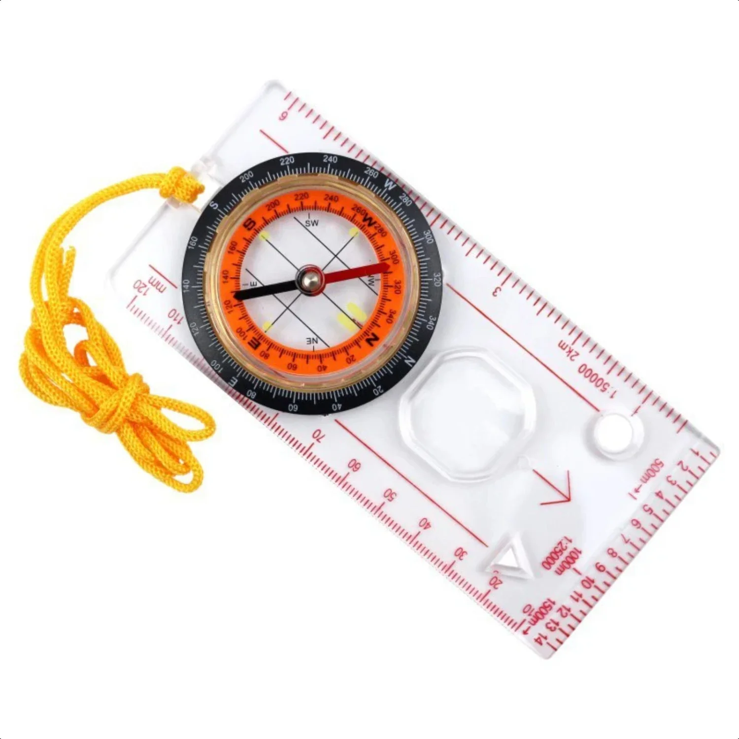 Essential Multifunctional, Portable, Versatile, and Convenient Lanyard Compass Scale Ruler - Perfect Tool for Explorers and Outd