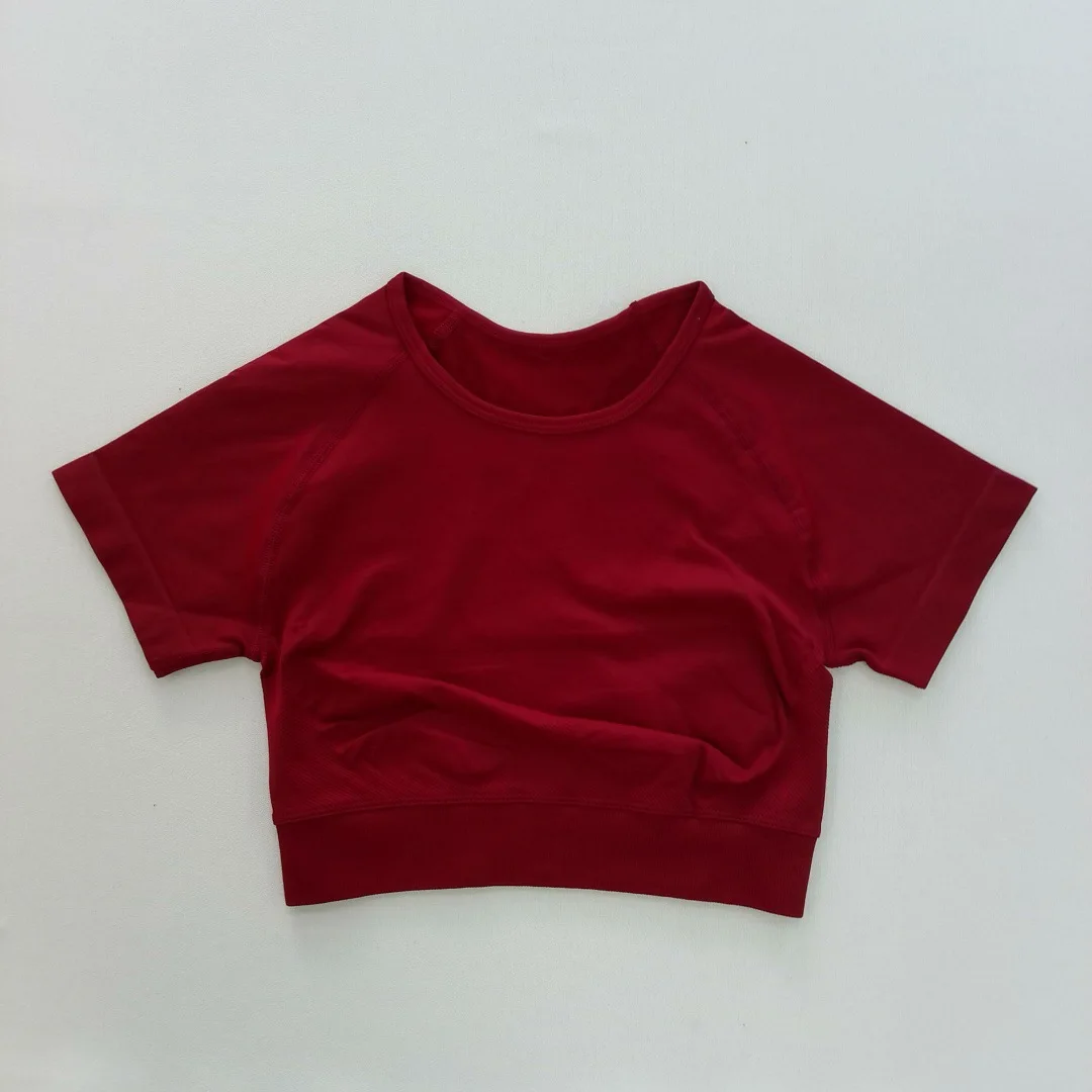 قصيرة الأكمام المحاصيل الأعلى للنساء Wotkout اليوغا أعلى قمصان خفيفة الوزن سلس رياضة المحاصيل الأعلى مضلع Underbrand قميص رياضي #6