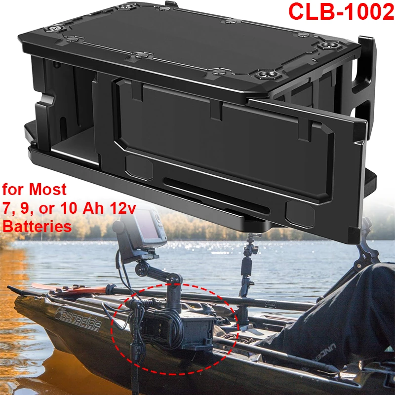 Track Mounted Battery Box for Fish Finders, Replace for YakAttack CellBlok (CLB-1002), for YakAttack Switchblade Transducer Arm