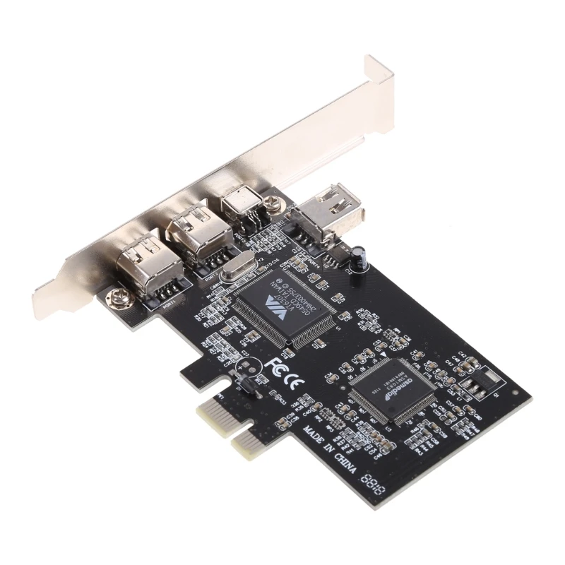 F3KE PCIe 3x1394A Firewire PCI untuk Pengontrol Adaptor IEEE 1394 3x1394A /+