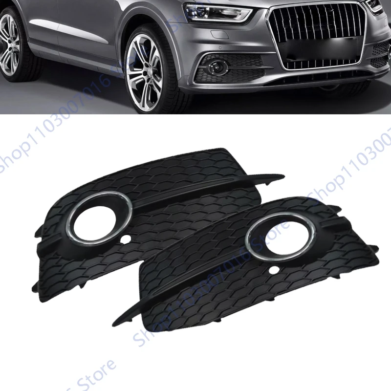 

Накладка на противотуманную фару для Audi Q3 S Line 2012-2014, передняя решетка бампера, рамка противотуманной фары, аксессуары 8U0807681D 8U0807682D