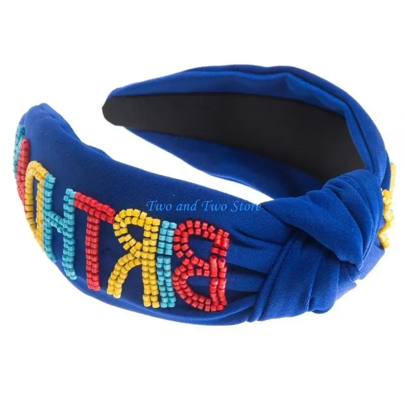 

HX6F Fashion Wide Knotted Hairband Turban Hairhoop Face Washing Hairband Hair Decors