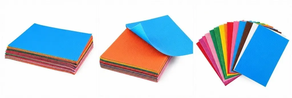 40Pcs Colored Cardstock Paper Thick 11.81x8.27 Inch Corrugated Construction Sheets for DIY Card Making Scrapbooking School