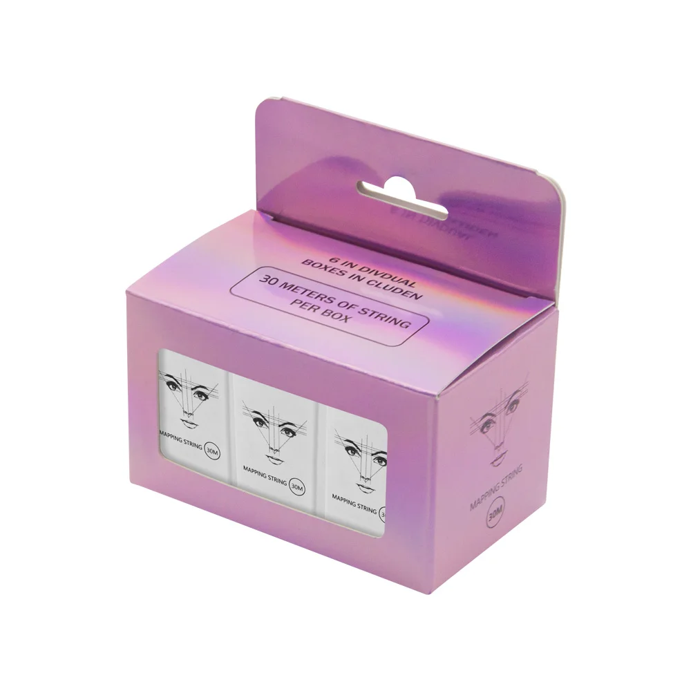 

6pcs/Box Tattoo New Color Ink Eyebrow Positioning Line with Mapping String 30m Box Tattoo Line Ruler for Beauty Makeup Tools