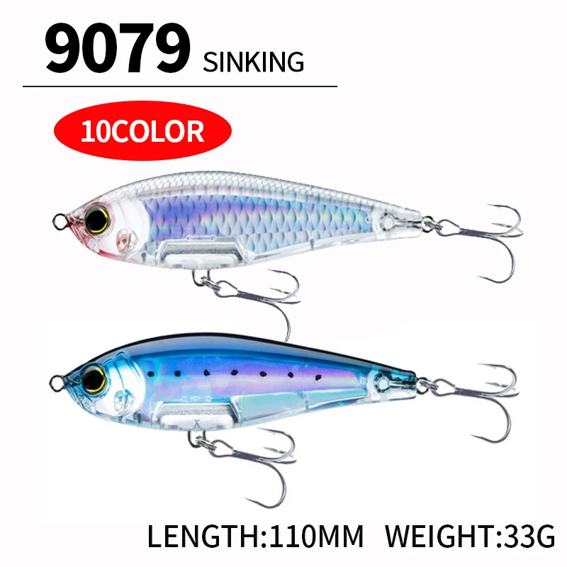 20pcs 110mm 30g Slow Sinking Pencil Fishing Lures Set with Box Saltwater Pesca Inshore Twitchbait Wobblers for Pike Equipment