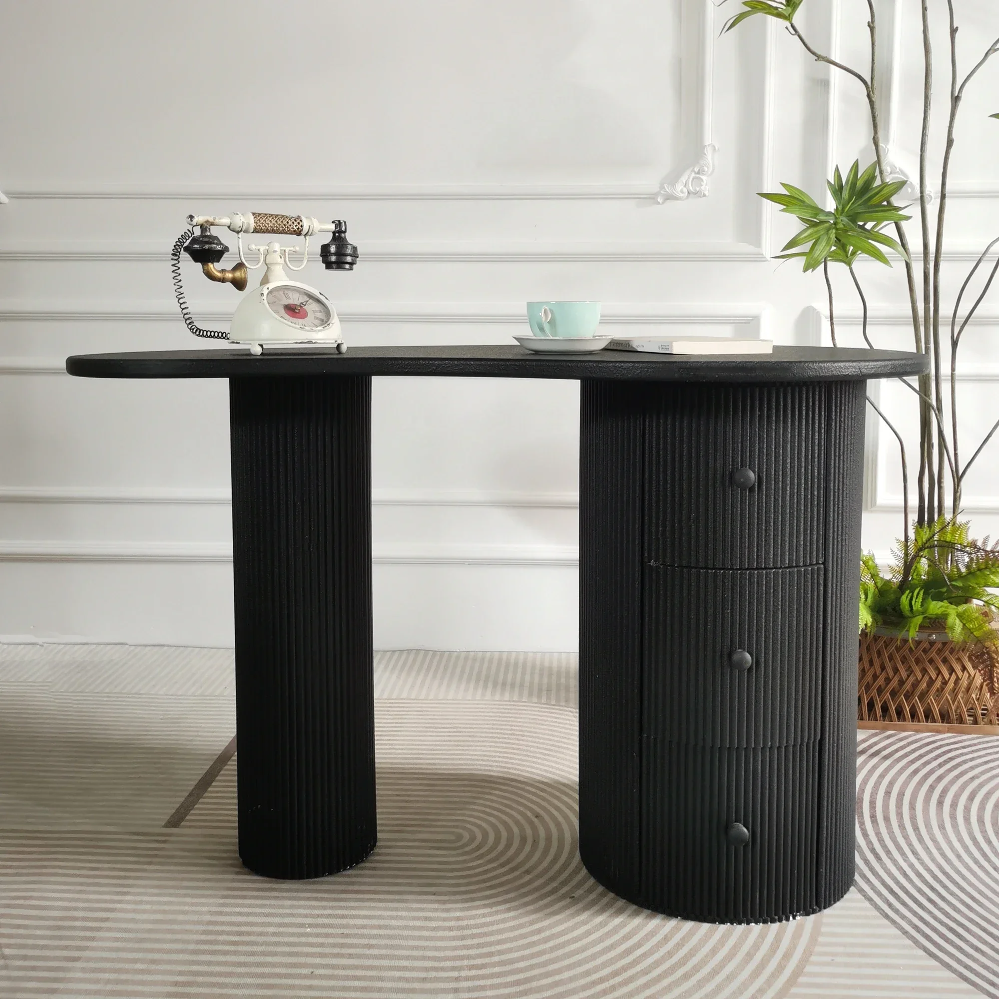 

-INNOVA popular design modern style black wooden living room coffee table with storage drawer