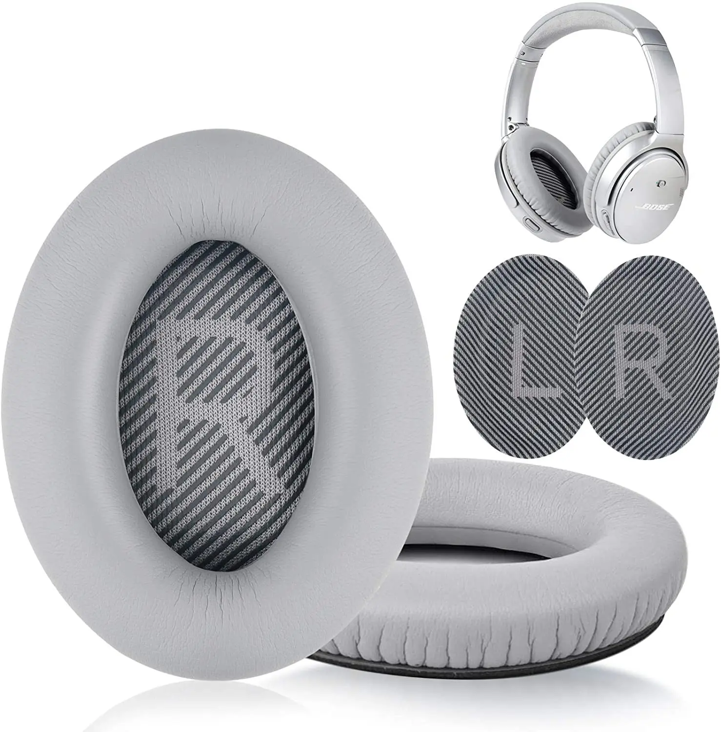 Ersatz-Ohrpolster für BOSE QC35 QC45 für QuietComfort 35 45 und 35 II Kopfhörer, Memory-Schaum-Ohrpolster, hohe Qualität
