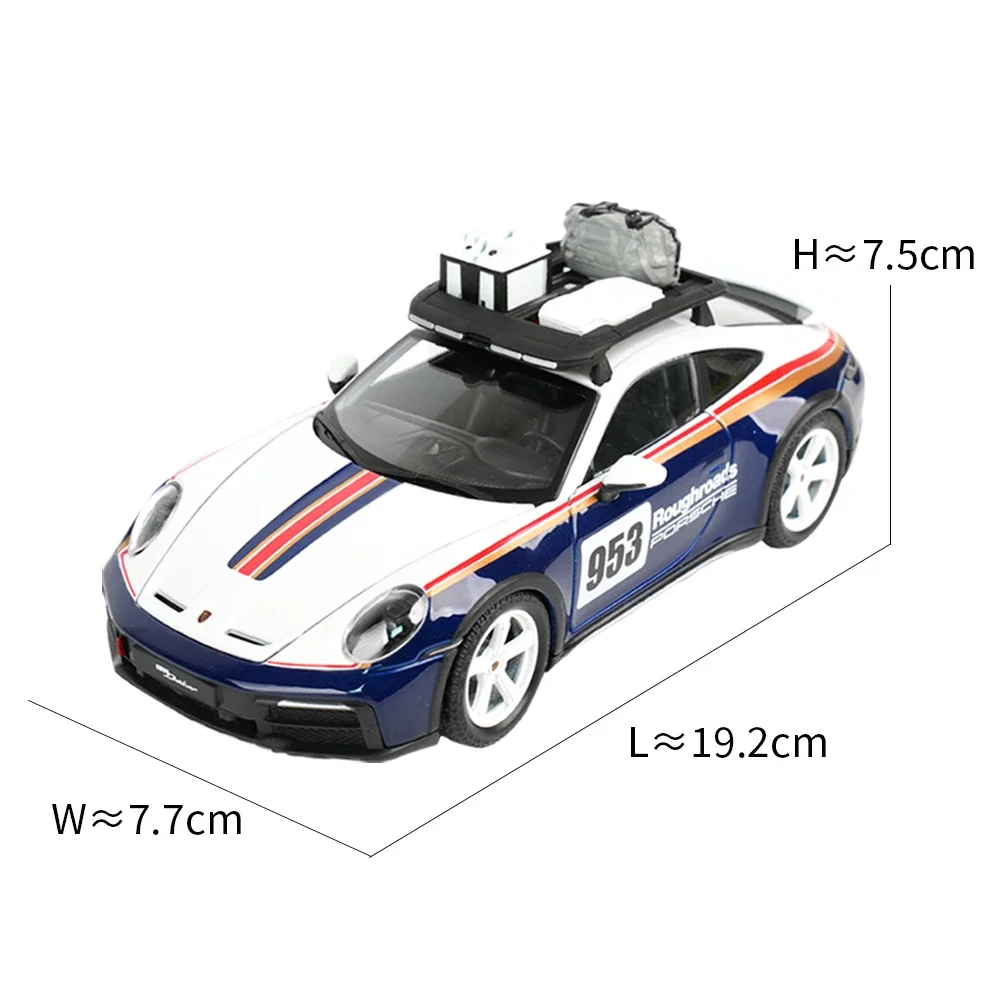 Bburago 1:24 Scale Porsche 911 Dakar Weissach alloy racing car Alloy Luxury Vehicle Diecast Car Model Toy Collection Gift