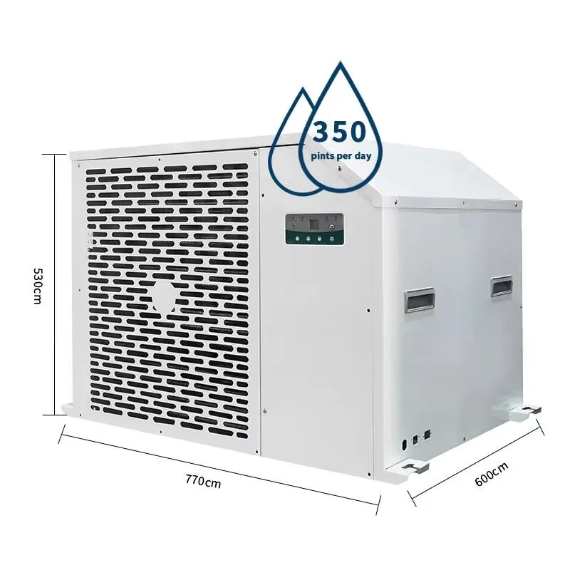 Commercial Wall-Mounted Dehumidifier 350 Pints High-Capacity Low Energy Air Dryer Modern Metal Design for Garden Supplies