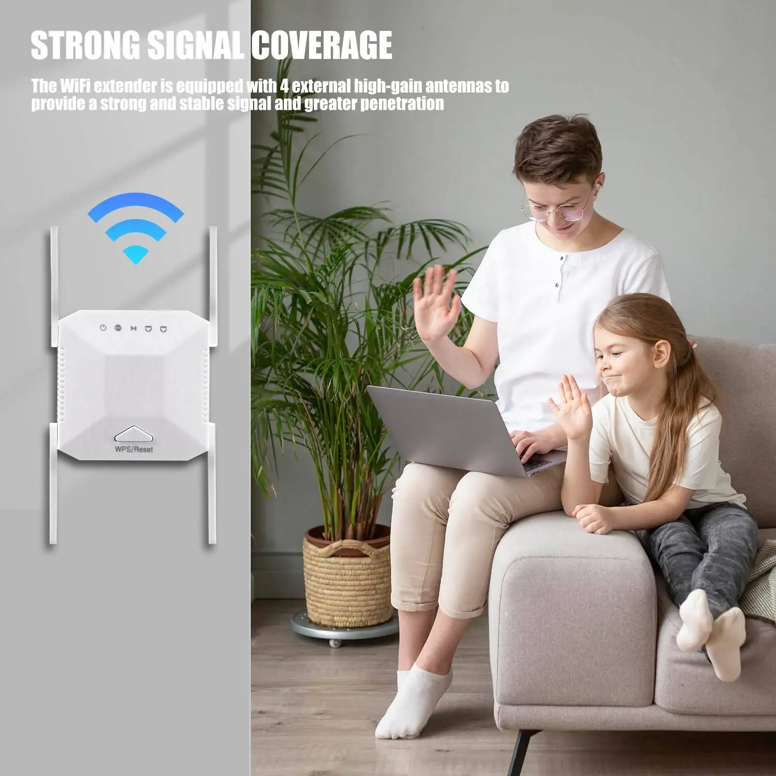 300Mbps Wireless WiFi Repeater Wifi Signal Booster Dual Band 2.4G 5G WiFi Signal Amplifier Extender Internet Booster WPS Router