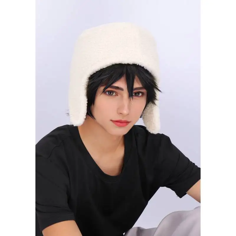 WENAM biała czapka Ushanka z polaru Fyodor Cosplay czapka średniowieczna ciepła czapka zima białe do uszu chronić rosyjskie zimowe kask narciarski