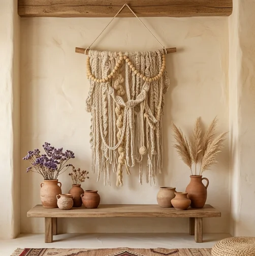 #￥Personalized Cotton Wall Hanging Macrame Tapestry Bohemian Style Custom Name for Birthday & Anniversary