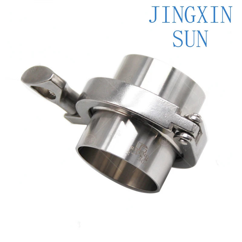 Stainless Steel 304 316L Pipe Fitting Sanitary Weld Ferrule + Tri Clamp + PTFE Gasket Set