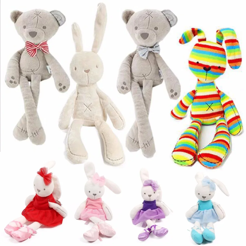 Bebé suave Brinquedos conejo de peluche conejito y oso durmiendo Mate juguetes de peluche y animales de peluche
