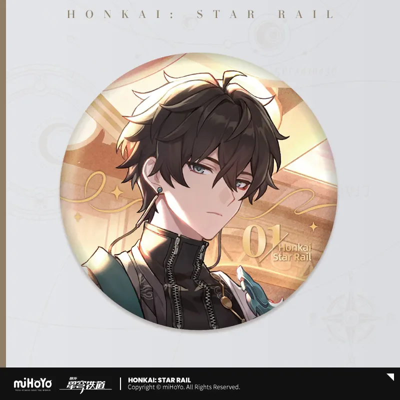 Oficjalna broszka Honkai Star Rail Original Authentic QDZL Theme Series Dan Heng Caelus Stelle March 7th Badge Prezenty świąteczne