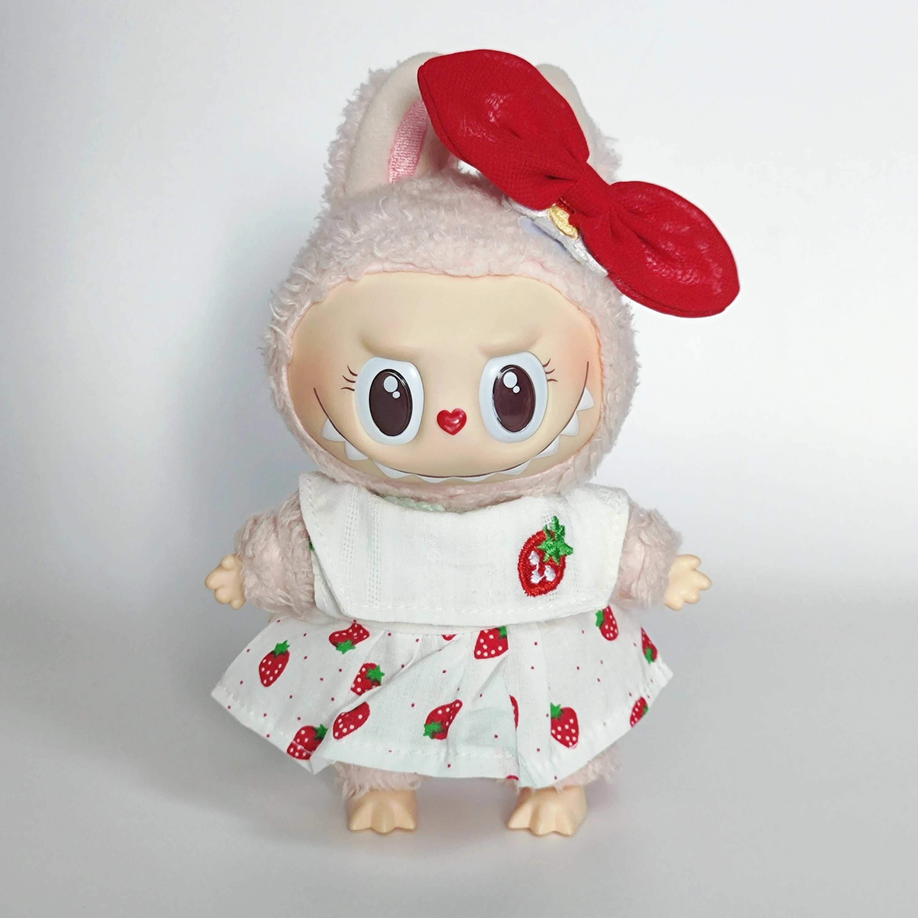 15-17 سنتيمتر ملابس لابوبو الصغيرة اللطيفة ، قلادة لابوبو ، لعبة قطيفة ، مجموعة ملابس الدمية ، الملحقات والألعاب