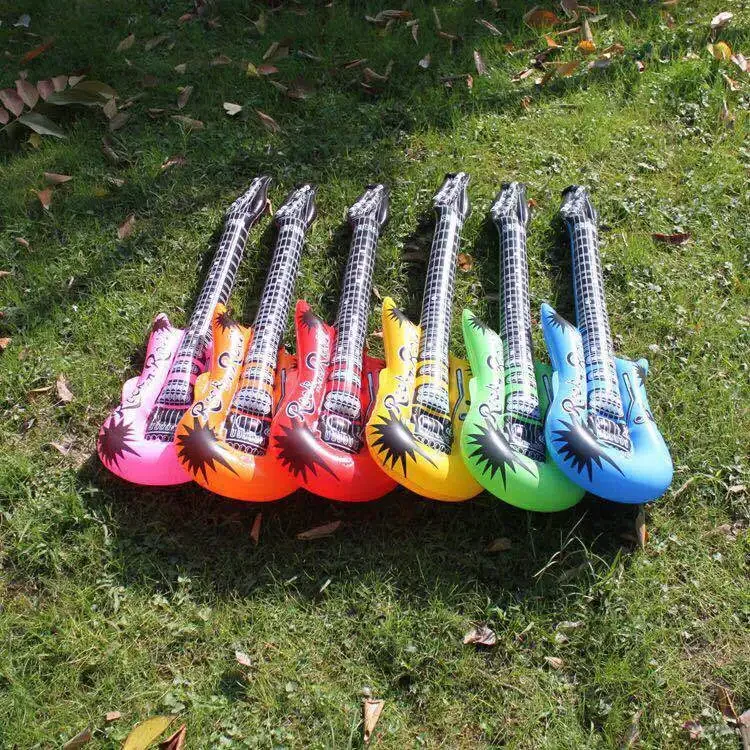 20PCS  Supply inflatable instrument toys PVC saxophone guitar children's inflatable microphone instrument props toys