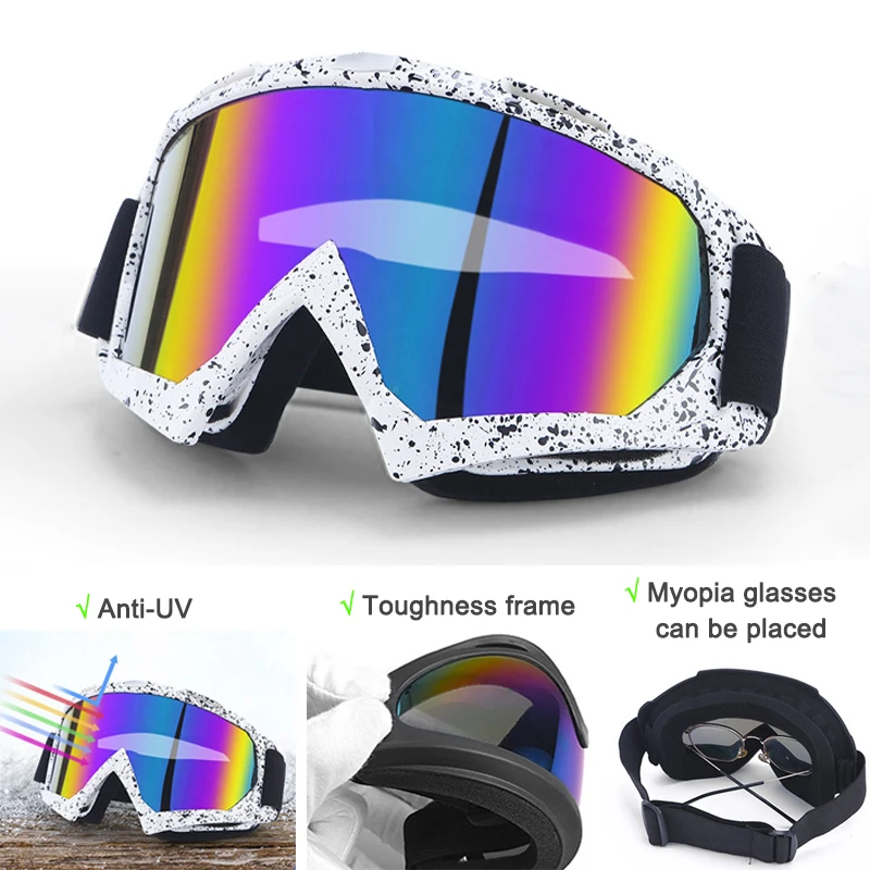 JSJM New Motocross Goggles Glasses Outdoor Sports Mountain Cycling Ski Goggles Windproof And Dustproof Goggles Unisex Oculos