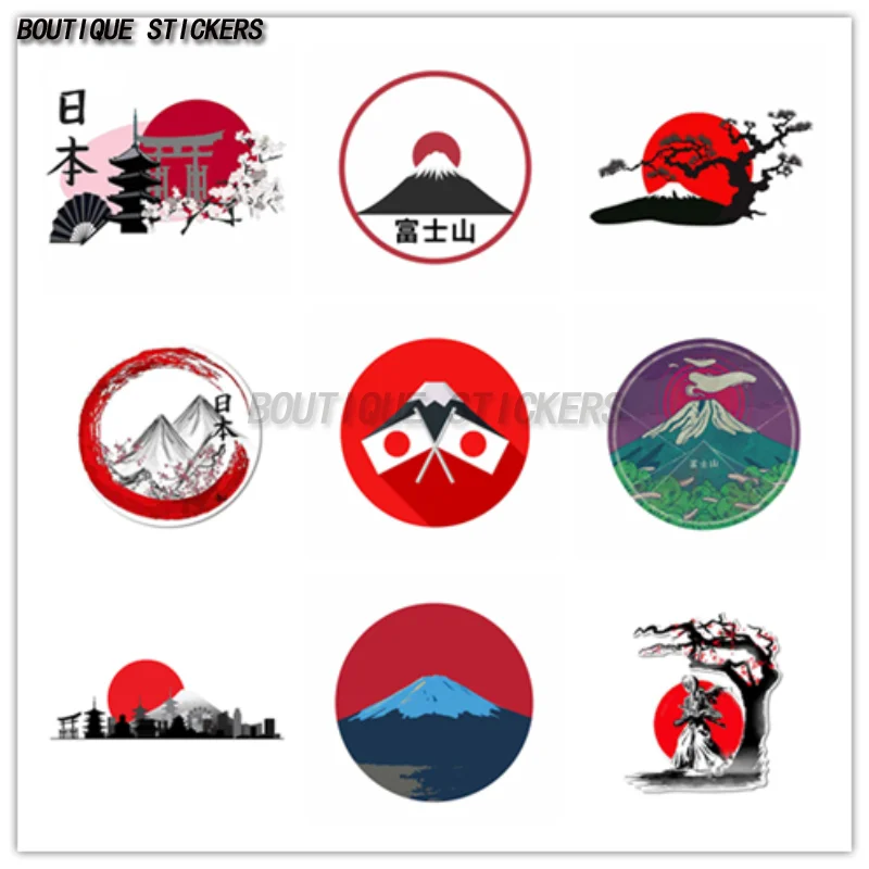 Japanese Landscape Sakura Mount Fuji Xiao Riben's Beautiful Scenery Animation Sticker Personality Fashion Car Motorcycle Decal