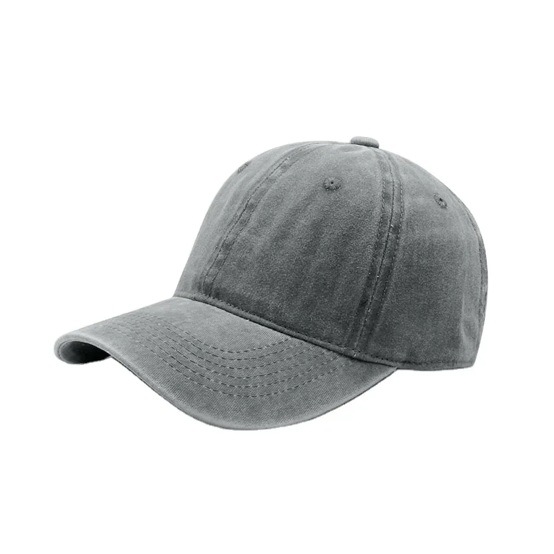 Vintage Workwear Washed Cotton Baseball Cap, Adjustable Unisex Breathable Dad Hat for Outdoor Sun Protection Casual Streetwear