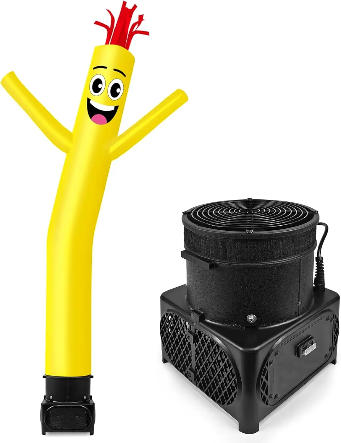 

7FT Tall Inflatable Dancing Tube Man with Blower for Outdoor Advertising and Decoration - Yellow